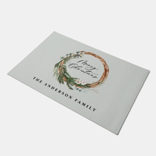 Moderne, minimale bladzijden met kerstmis deurmat (Schuin)