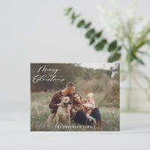 Moderne, minimale bladzijden met kerstmis feestdagenkaart (Staand voorkant)