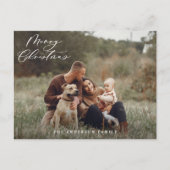 Moderne, minimale bladzijden met kerstmis feestdagenkaart (Voorkant)