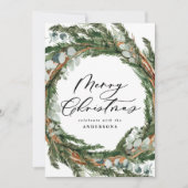 Moderne, minimale bladzijden met kerstmis kaart (Voorkant)