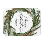 Moderne, minimale bladzijden met kerstmis magneet (Horizontaal)