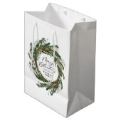 Moderne, minimale bladzijden met kerstmis medium cadeauzakje (Voorkant Gekanteld)