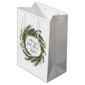 Moderne, minimale bladzijden met kerstmis medium cadeauzakje (Achterkant Gekanteld)