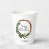 Moderne, minimale bladzijden met kerstmis papieren bekers (Voorkant)