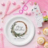 Moderne, minimale bladzijden met kerstmis papieren bordje (Feest)