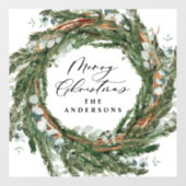 Moderne, minimale bladzijden met kerstmis raamsticker (Vel)