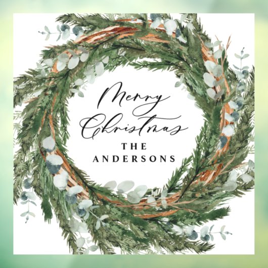 Moderne, minimale bladzijden met kerstmis raamsticker (Vel 3)