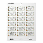 Moderne minimale blauw blauw bladerblad met winter etiket (Full Sheet)