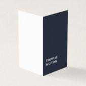 Moderne minimale blauwe consultant kaart (Buitenkant)