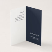 Moderne minimale blauwe consultant kaart (Binnen)