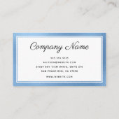 Moderne minimale blauwe Folie Visitekaartje (Achterkant)