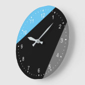 Moderne, minimale blauwe grijze, grote klok (Hoek)