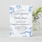 Moderne minimale blauwe mist Wedding Sjabloon Kaart (Staand voorkant)