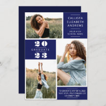 Moderne minimale blauwe witte foto-raster Afstuder