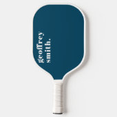 Moderne minimale Blauwgroen blauw uw uw aangepaste Pickleball Paddle (Achterkant)