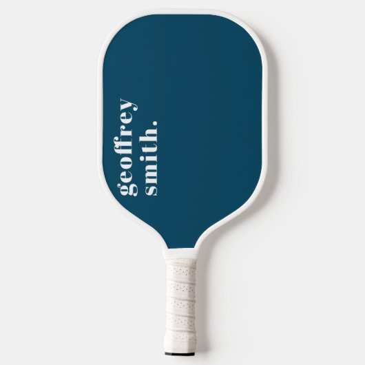 Moderne minimale Blauwgroen blauw uw uw aangepaste Pickleball Paddle (Achterkant)