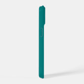 Moderne minimale Blauwgroen Monogram Cursieve naam iPhone 15 Case (Rechterkant)