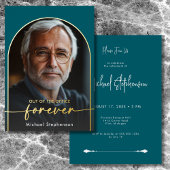 Moderne minimale Blauwgroen pensioenpartij Folie Uitnodiging