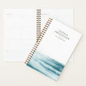 Moderne, minimale blauwWaterverf Ocean Planner (Display)