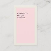 Moderne, minimale Bleke roze consultant Visitekaartje (Voorkant)