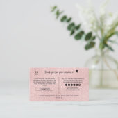 Moderne, minimale, blinde glitter Business Harteli Visitekaartje (Staand voorkant)