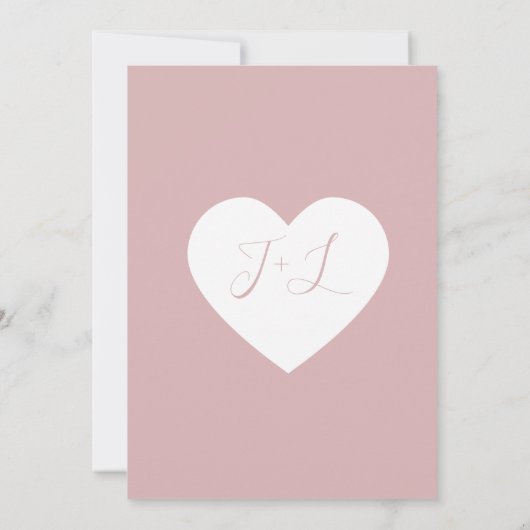 Moderne minimale blindheid met hart Opslaan datum Kaart (Achterkant)