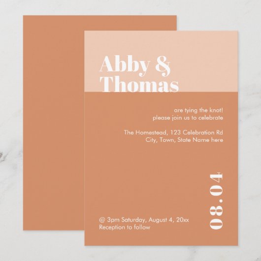 Moderne, minimale blindroze tinkleurig, eenvoudig  kaart (Voorkant / Achterkant)