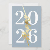 Moderne minimale Blush Gold Gelukkig Nieuwjaar Bus Feestdagenkaart (Voorkant)