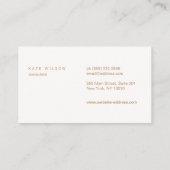 Moderne, minimale Blush Pink Leather Professional Visitekaartje (Achterkant)