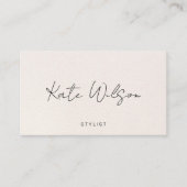 Moderne, minimale Blush Pink Leather Professional Visitekaartje (Voorkant)