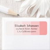 Moderne minimale blush roze verloop strepen Eenvou Etiket (Insitu)