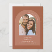 Moderne minimale boheiene terracotta geometrische  (Voorkant)