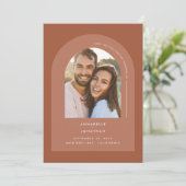 Moderne minimale boheiene terracotta geometrische  (Staand voorkant)