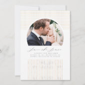 Moderne minimale Bohemen bespaart de datum foto Save The Date (Voorkant)