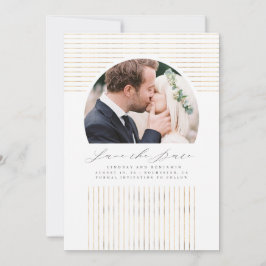 Moderne minimale Bohemen bespaart de datum foto Save The Date