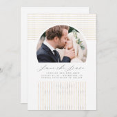 Moderne minimale Bohemen bespaart de datum foto Save The Date (Voorkant / Achterkant)