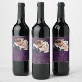 Moderne minimale Bohemen bespaart de datum foto Wijn Etiket (Flessen)