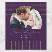 Moderne minimale Bohemen bespaart de datum foto Wijn Etiket (Enkel label)