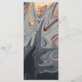 Moderne minimale bohemiaanse Abstracte bruiloft Menu (Achterkant)