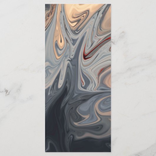 Moderne minimale bohemiaanse Abstracte bruiloft Menu (Achterkant)