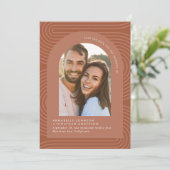 Moderne minimale bohemische roestterracotta geomet (Staand voorkant)