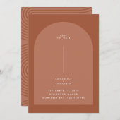 Moderne minimale bohemische roestterracotta geomet (Voorkant / Achterkant)