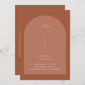 Moderne minimale bohemische terracotta foto geomet (Voorkant / Achterkant)