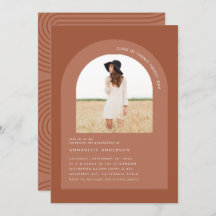 Moderne minimale bohemische terracotta geometrisch