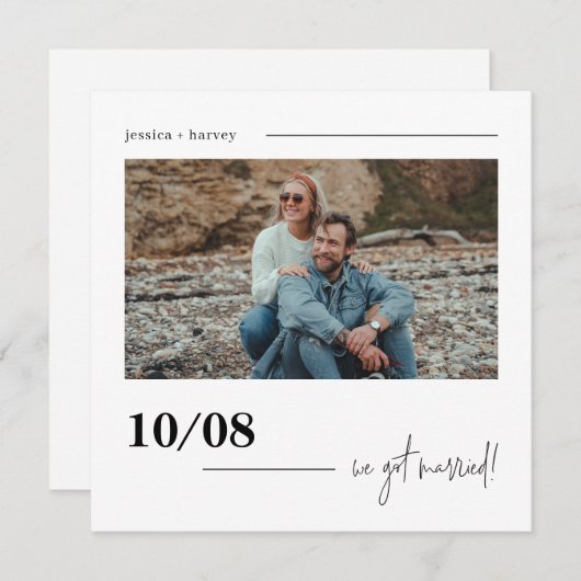 Moderne minimale Boho foto ontwikkeling aankondigi Kaart (Voorkant / Achterkant)