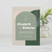 Moderne minimale Boho woestijn | Cactus Green Kaart (Staand voorkant)