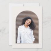 Moderne minimale boog 18e foto verjaardagsfeestje kaart (Achterkant)