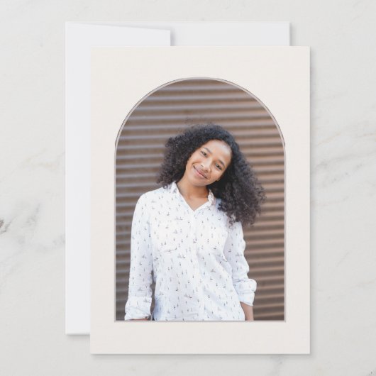 Moderne minimale boog 18e foto verjaardagsfeestje kaart (Achterkant)