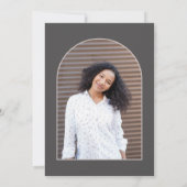 Moderne minimale boog 18e foto verjaardagsfeestje kaart (Achterkant)