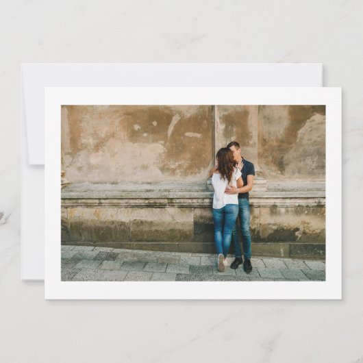 Moderne minimale boog | 3 Foto Opslaan van de datu Save The Date (Achterkant)